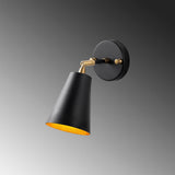 Evander Vägglampa Svart / Guld