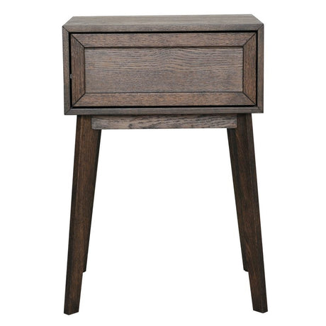 Isak Sängbord Brunlackad Ek