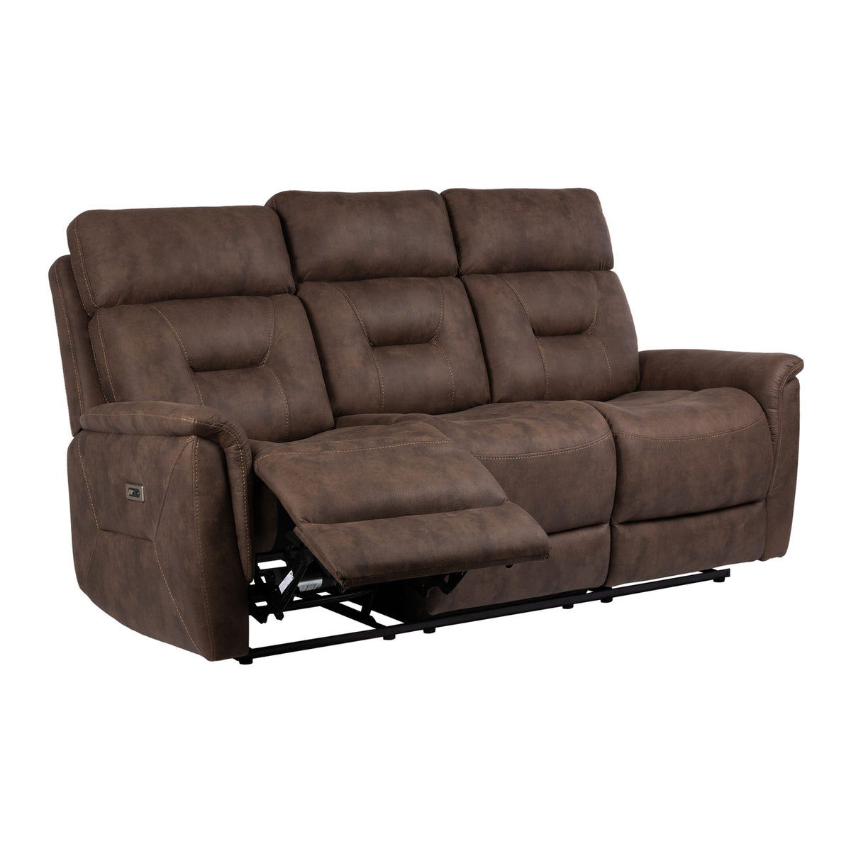 Johan 3-Sits Reclinersoffa Elektrisk Brun