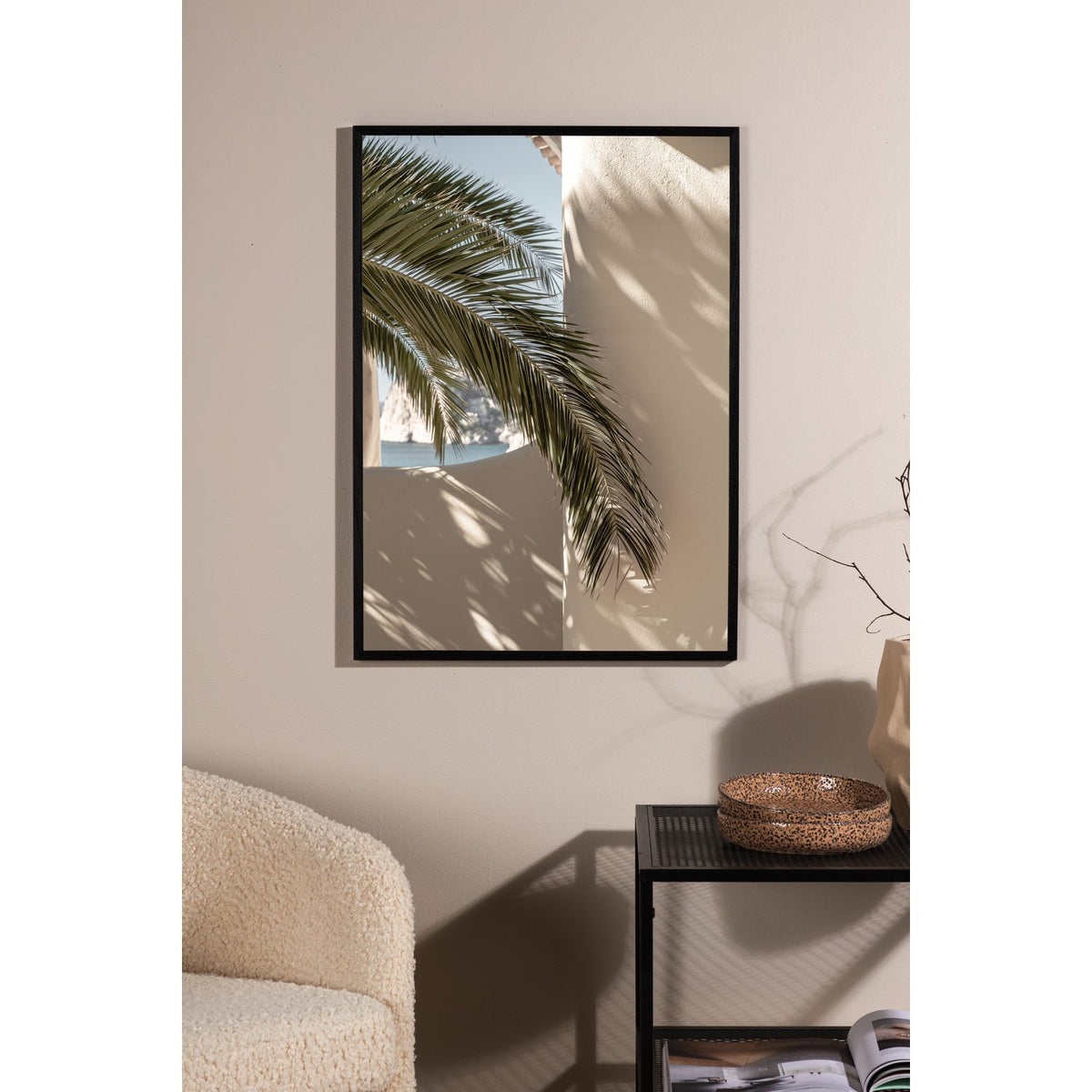 Palmblad Poster Beige, 100 x 70