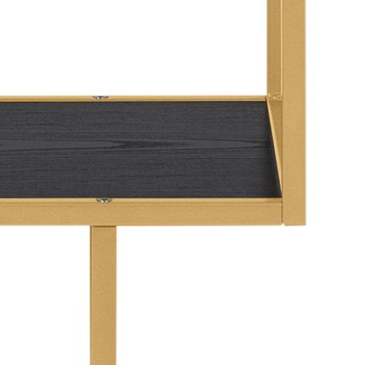 Seaford Bokhylla Asymmetrisk 185x77x35 cm Svart
