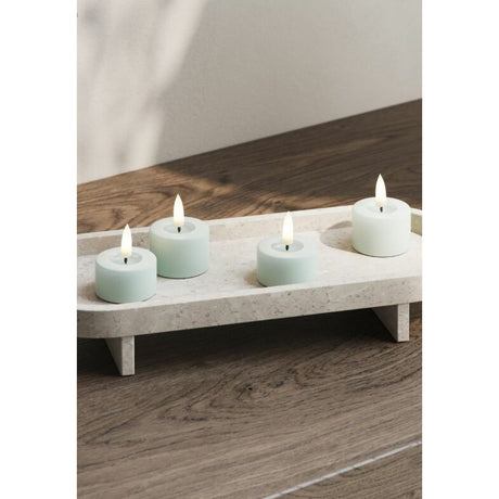LED 2-Pack 6x4,5 cm Värmeljus Sage Green