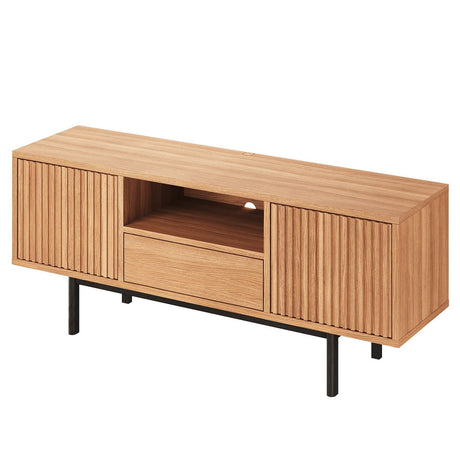TV-bänk Nr.230 Trädörrar 130x35 cm Oljad Ek