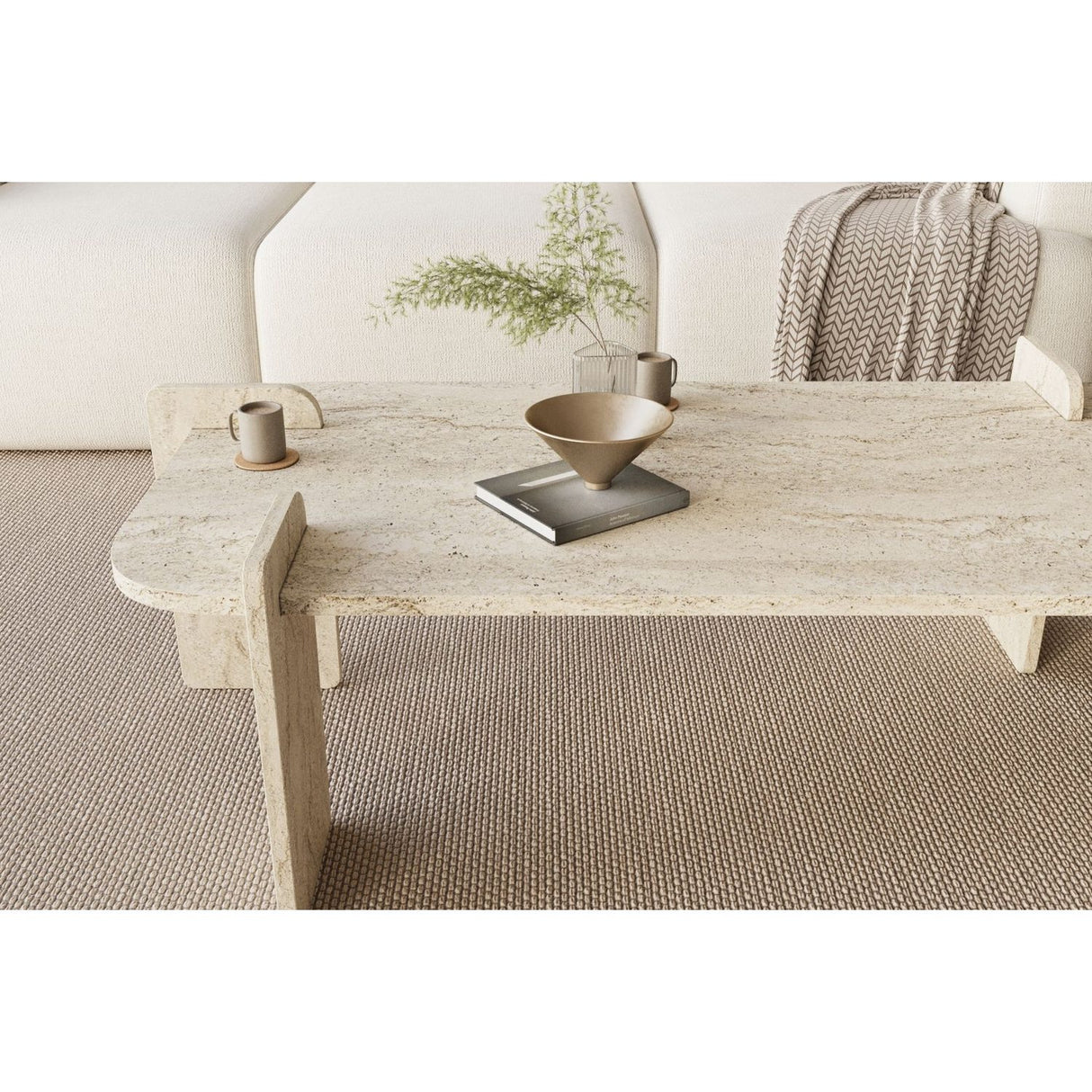 Virgo Soffbord Travertine