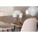 Piazza, Polar Rektangulär matgrupp Beige,Svart, Mocka, 180 x 90