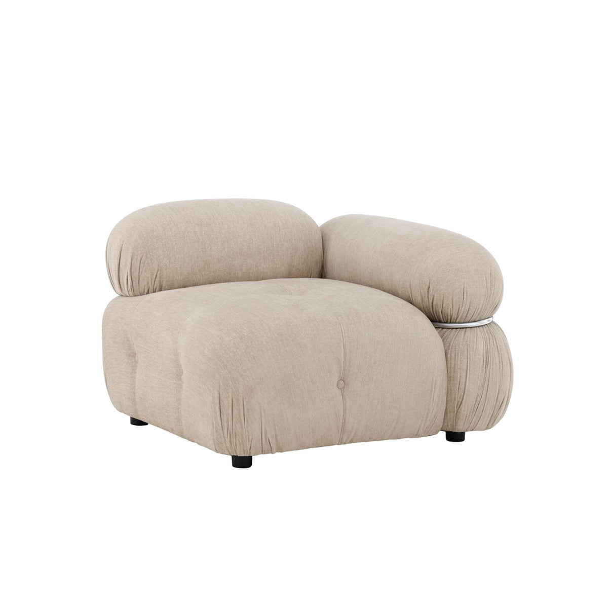 Mika Soffmodul Beige, Vänster Hörndel, Silver