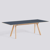 CPH 30 utdragbart L250 × B90 × H74 cm Matbord Smokey blue – linoleum