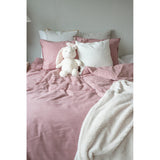 2-Dels Set Washed Påslakanset Enkelsäng Ny Rosa