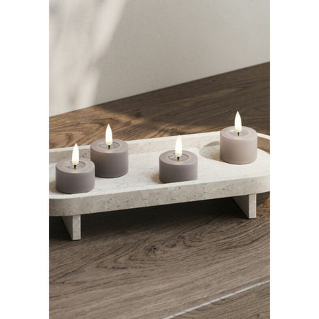 LED 2-Pack 4x4,5 cm Värmeljus Mocca