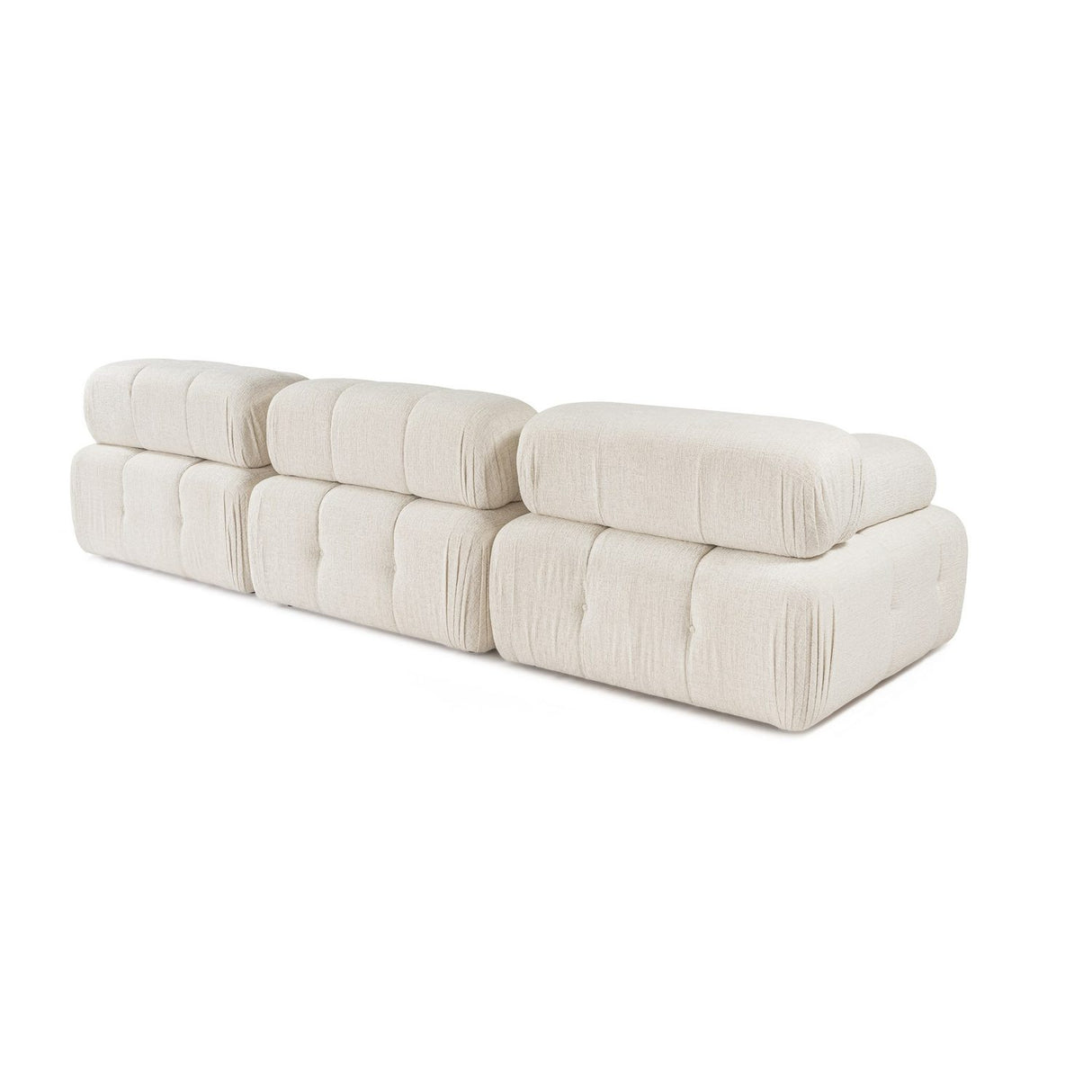 Tallinn 3-sits med puff (300-200 x 100 x 80 cm) Hörnsoffa Creme