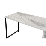 Gaborone dubbel Skrivbord Freesia marmor Svart