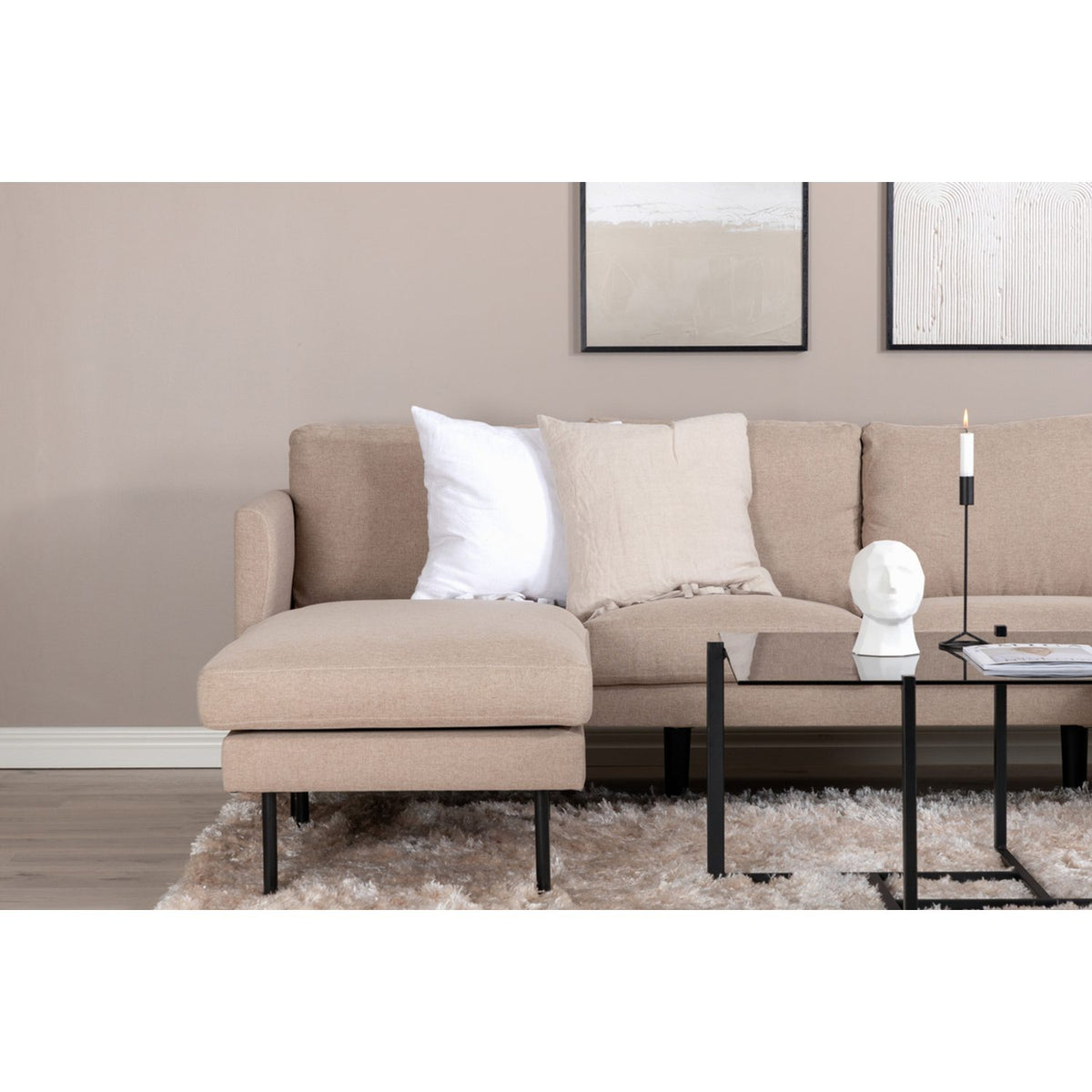 Zoom Schäslongsoffa Beige