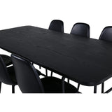 Uno, Polar Rektangulär matgrupp Svart, Svart, 200 x 90