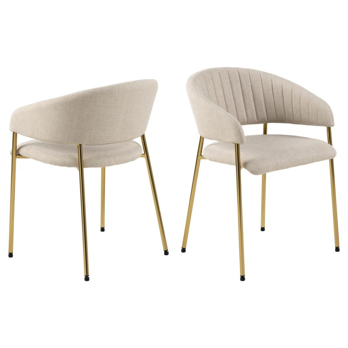 Ann Matstol med Armstöd Basel tyg Beige