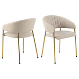 Ann Matstol med Armstöd Basel tyg Beige