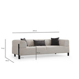 Doha 3-sits (225 x 93 x 75 cm) 3-sitssoffa Vit