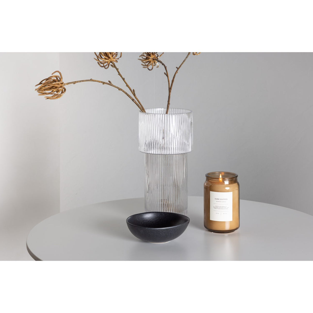 Hamden, Eva Rund matgrupp Silver, Vit, ⌀80