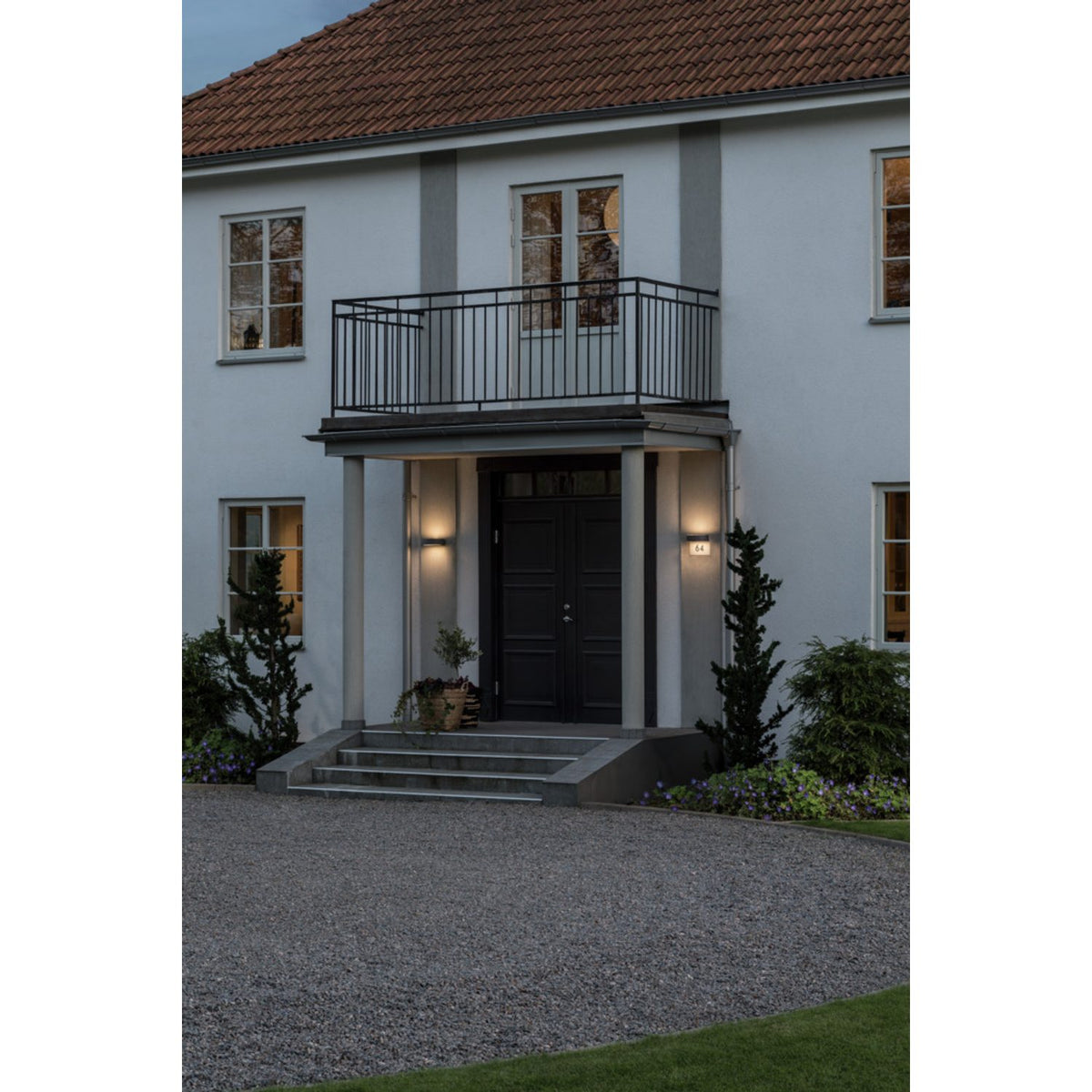 Monza HP-LED 2x4,5W Mörkgrå Vägglampa Ute