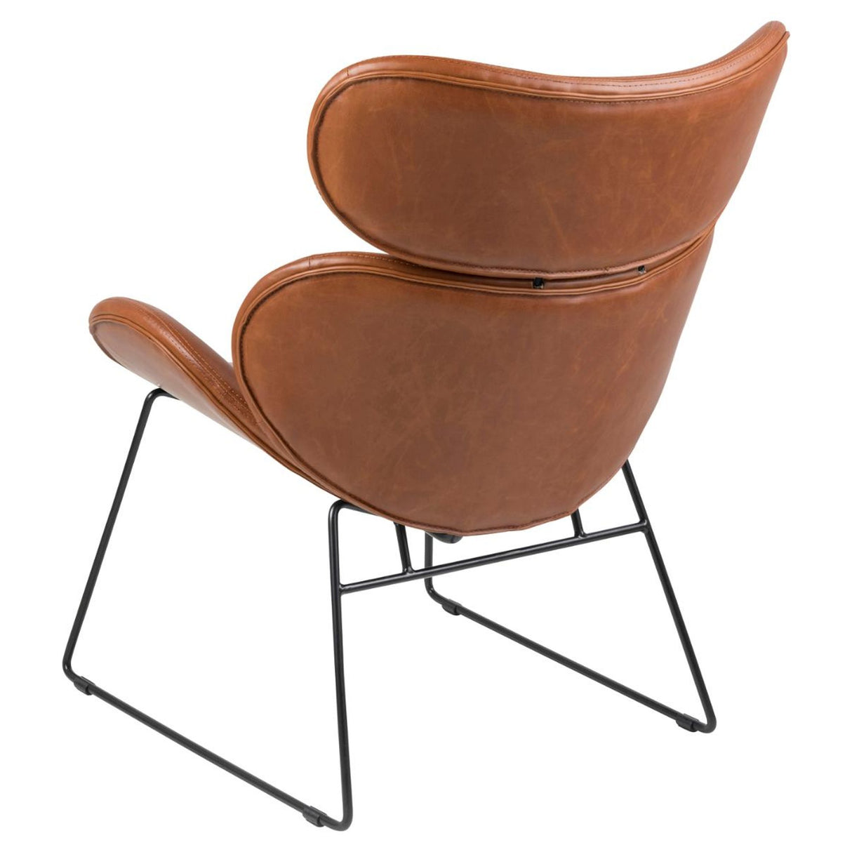 Cazar Loungefåtölj PU vintage Konjak/Svart