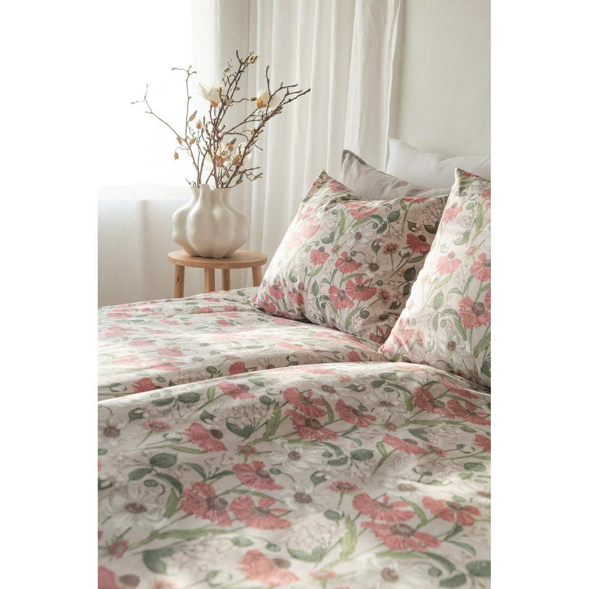 2-Dels Set Fleur Påslakanset Enkelsäng Rosa