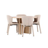 Strada, Astoria Oval matgrupp Beige, Vitputsad, 4st