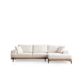 Kigali Oak (280-170 x 98 x 78 cm) Hörnsoffa Vit, Höger