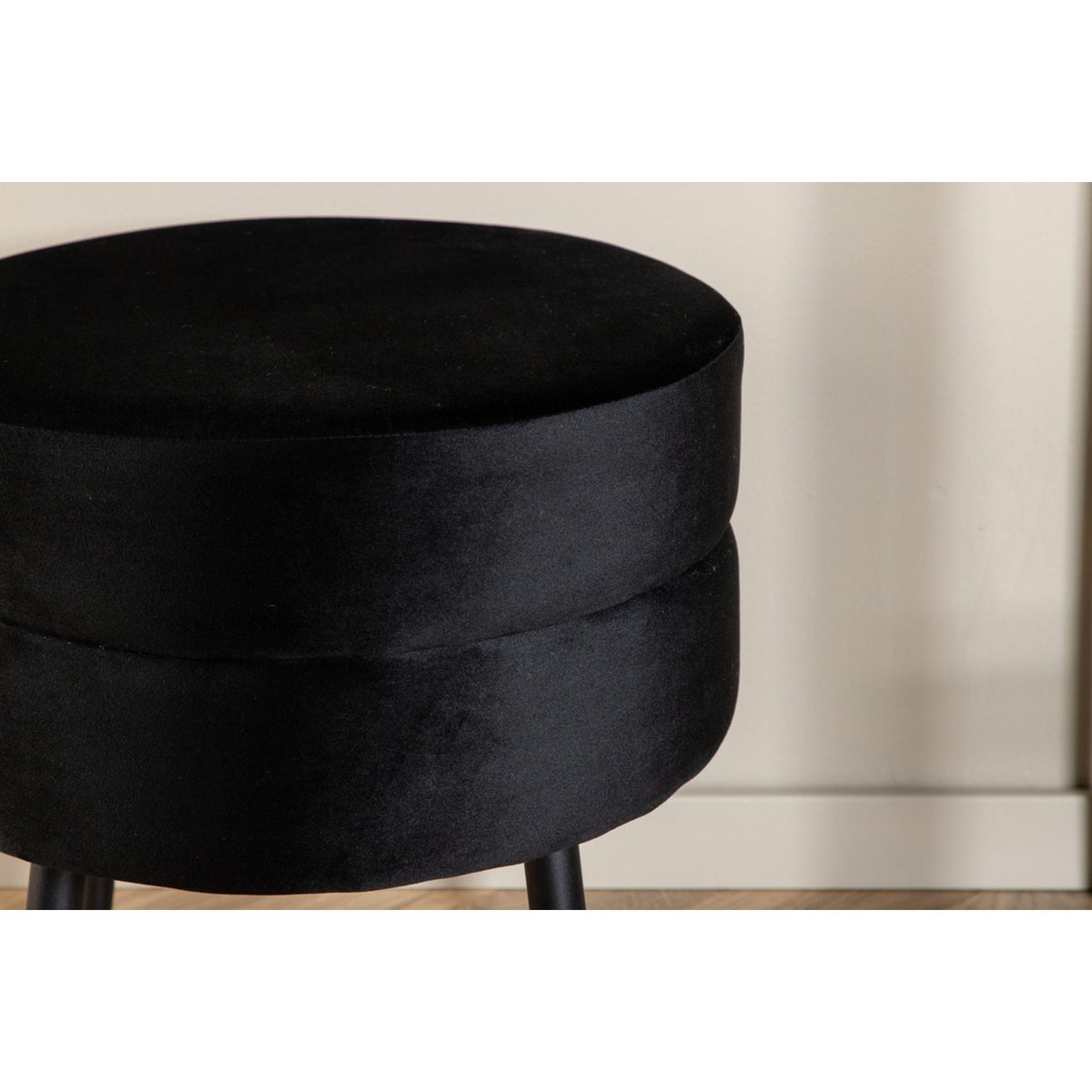 Pot Puff Svart, Polyestersammet