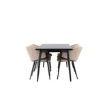 Ellis, Evelina Rektangulär matgrupp Beige,Svart, Svart, 230 x 85