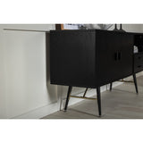 Guld Sideboard Svart, 160 x 80