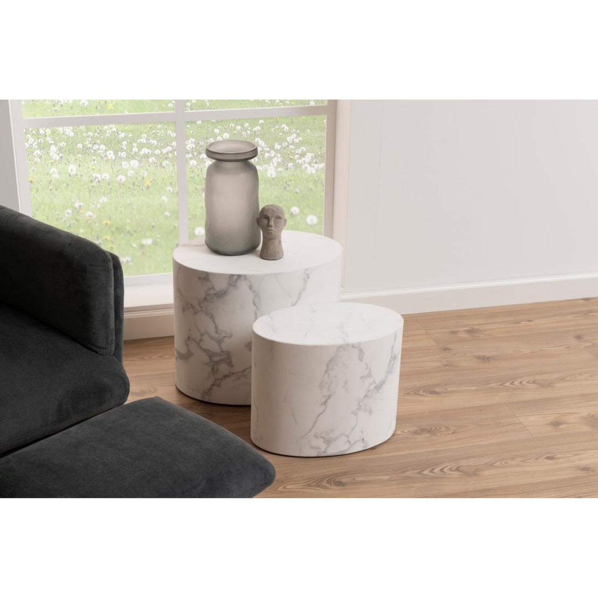 Cenon Soffbord 40x33x48 cm Carrara-marmor
