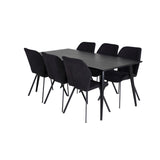 Dipp, Gemma Rektangulär matgrupp Svart, Svart, 180 x 90