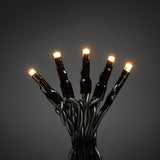 Mikro LED svart kabel 24V/IP44 Ljusslinga Ute 400 Lampor (27.93m), Amber