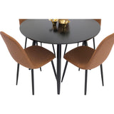 Plaza, Polar Rund matgrupp Svart,Brun, Svart, ⌀100
