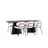 Bootcut, Chico Oval matgrupp Vit, Svart, 230 x 115
