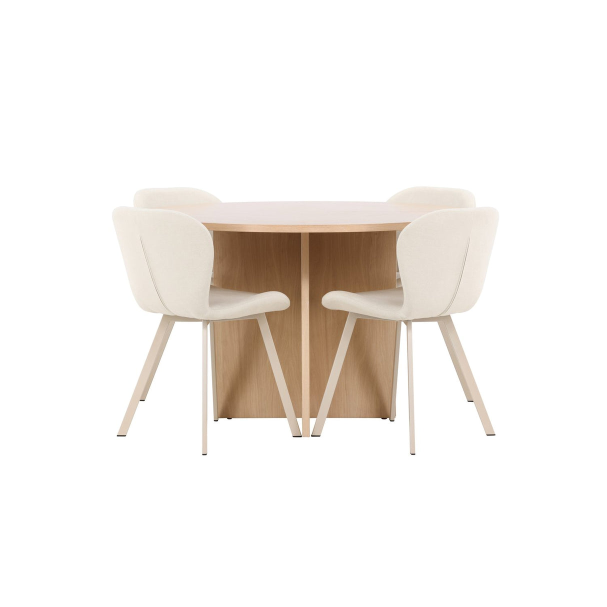 Strada, Lilja Oval matgrupp Beige, Vitpigmenterad, ⌀120