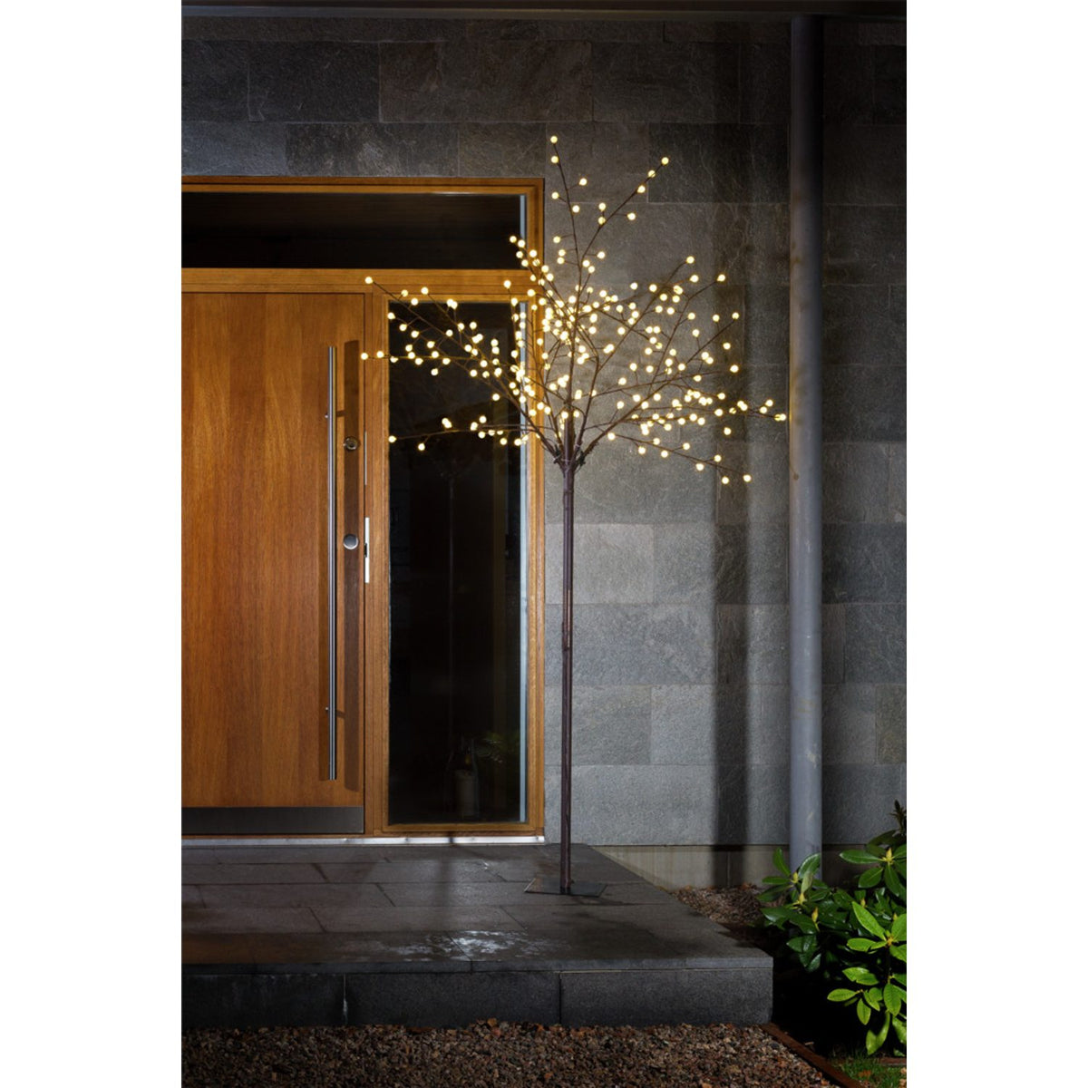 Brunt Träd 250 cm Cherry LED Ljusdekoration Ute