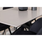 Piazza, Velvet Rektangulär matgrupp Svart, Svart, mörkgrå, 180 x 90