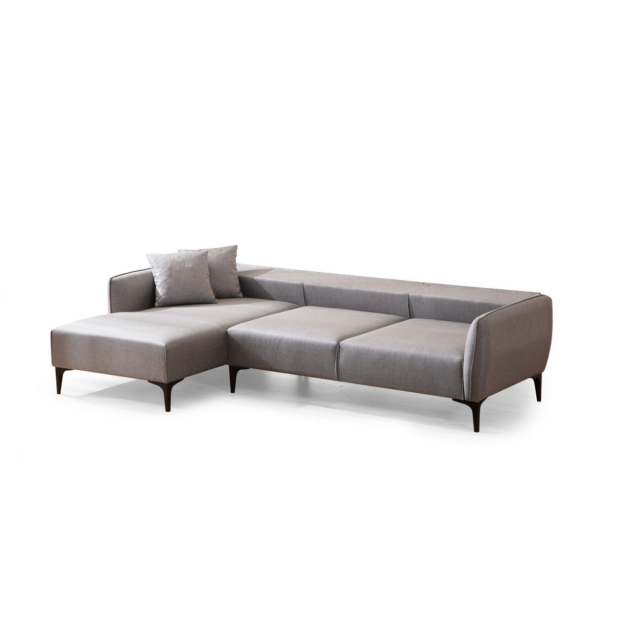 Belissimo (140-270 x 95 x 67 cm) Hörnsoffa Grå, Vänster