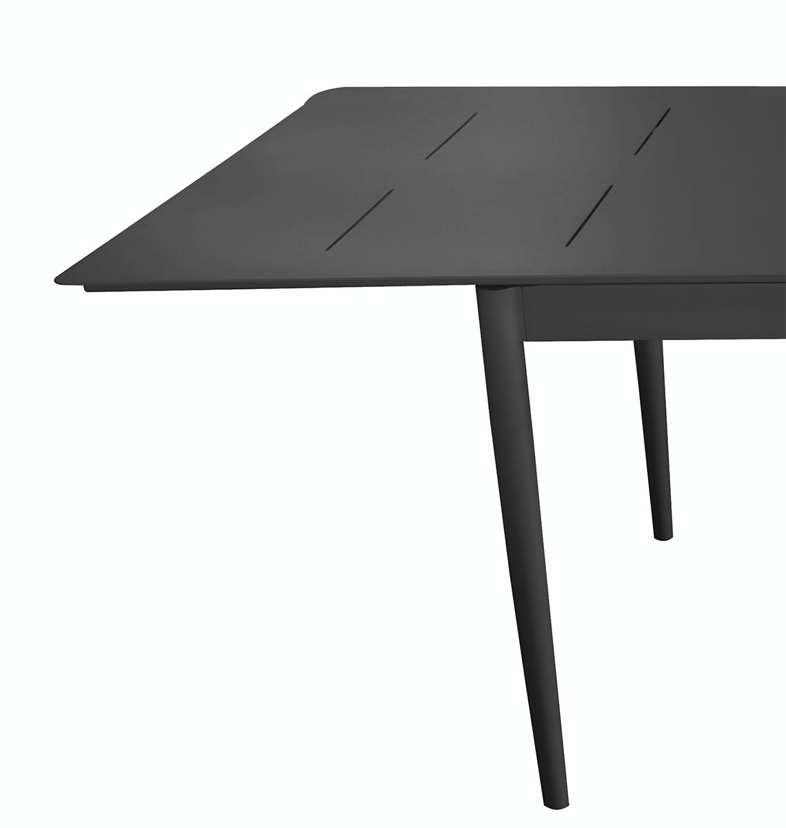 Anzio Matbord XL 110x266-396 cm Svart