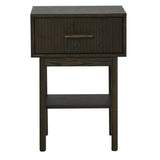 Lyon Sängbord 1 låda Brunlackad ek, 66 cm