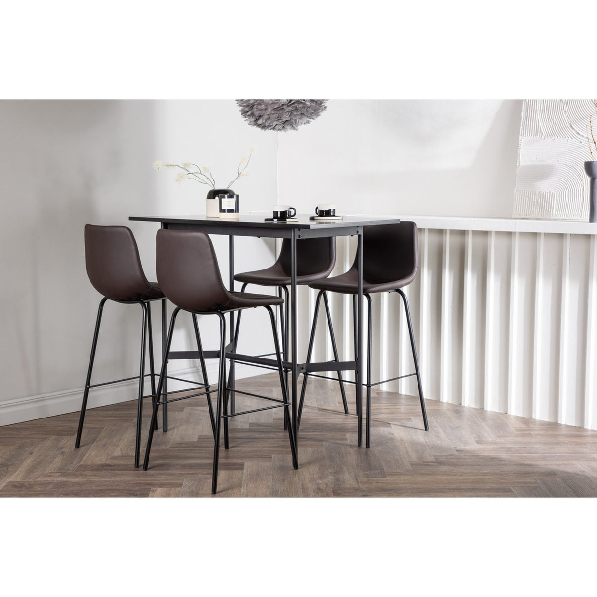 Rax, Alexi Rektangulär matgrupp Svart,Brun, Svart, 120 x 60