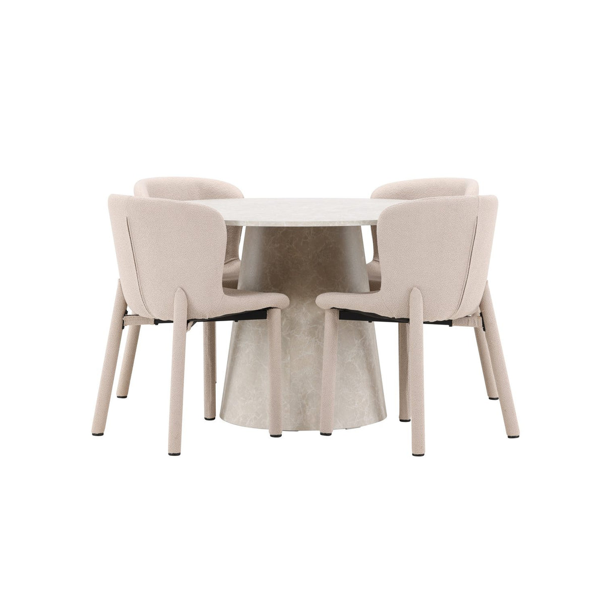 Lanzo, Astoria Runt matgrupp Beige, Beige, 4st