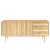 Sideboard Nr.420 2st Trädörrar 3st Lådor 186x80 cm Oljad Ek