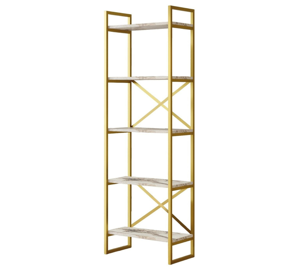 Asmara Bokhylla Marmor / Guld