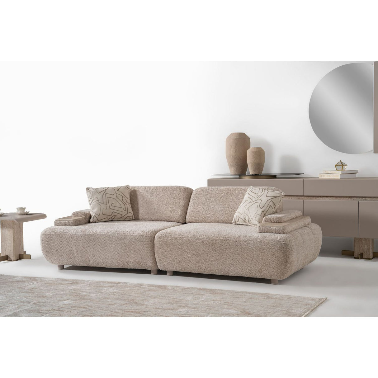 Toscana Beige (240 x 75 x 105 cm) 3-sitssoffa