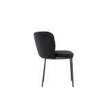 Edina Matstol Svart, Polyestersammet, 60 x 77 x 53