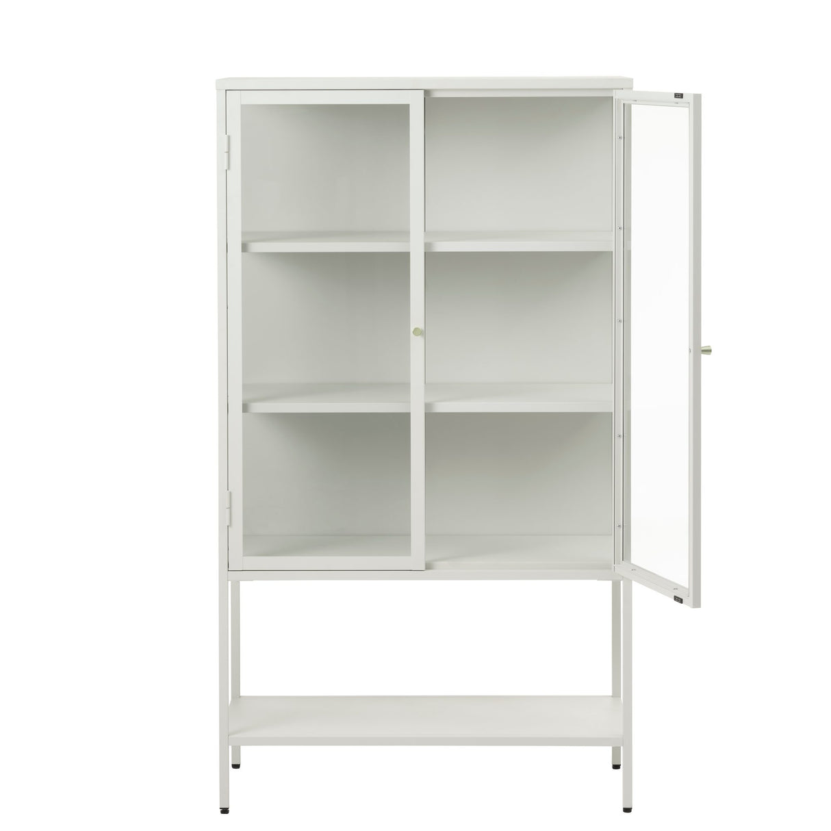 Milano Skåp 160 cm höga ben Glas Greige