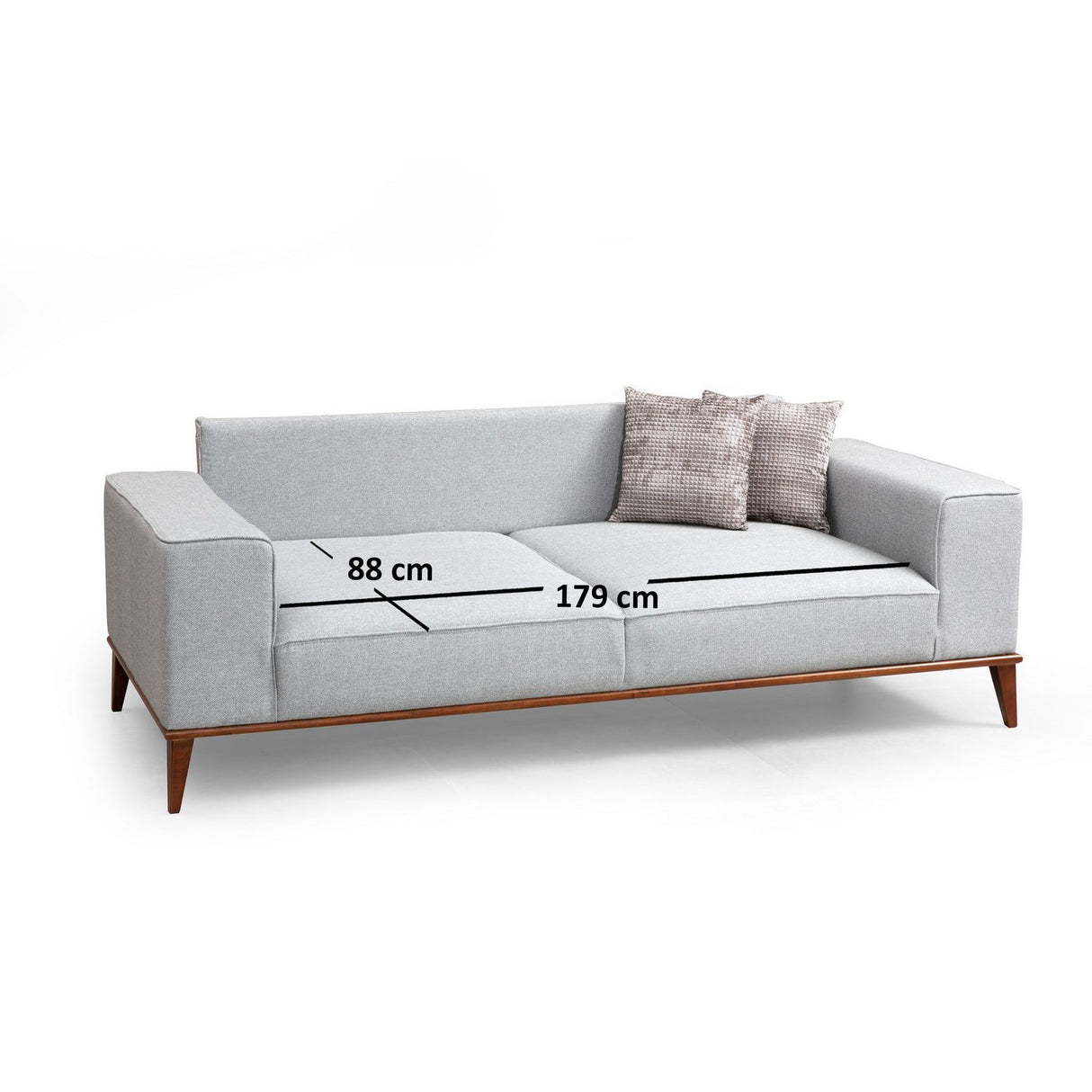Valparaiso 3-sits (223 x 91 x 85 cm) Grå 3-sits bäddsoffa