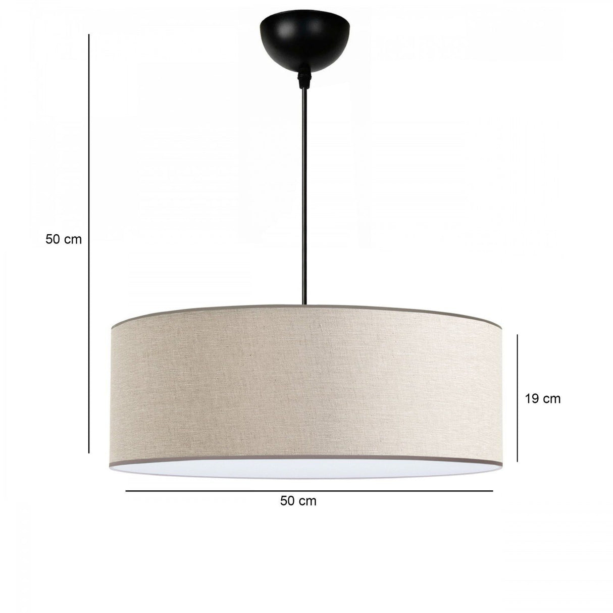 Zagreb 3 (H 70 cm) Creme Ljuskrona