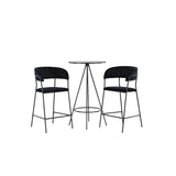 Bistro, Lui Rund matgrupp Svart, Svart, ⌀60